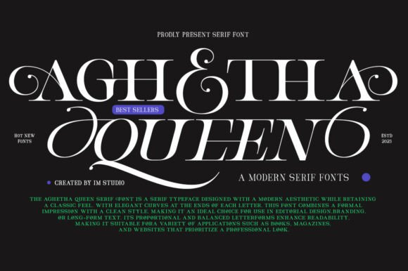 Aghetha Queen: A Serif Font for Scroll-Stopping Content