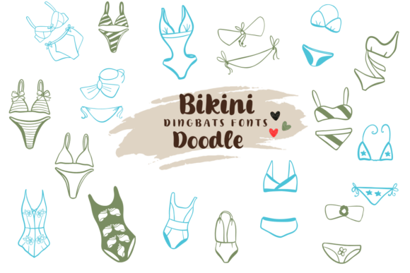 Bikini Doodle: A Sketched Dingbats Font for Crafters