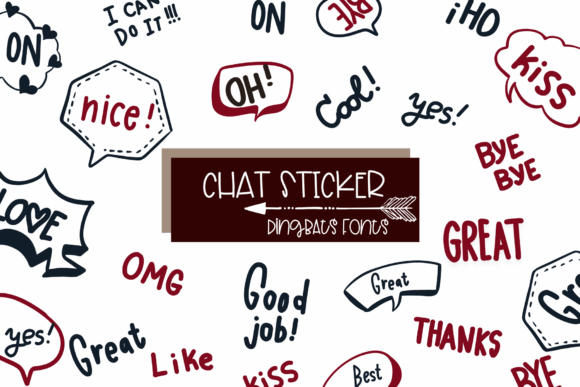 Chat Sticker: A Sketched Dingbats Font for Editorial Character