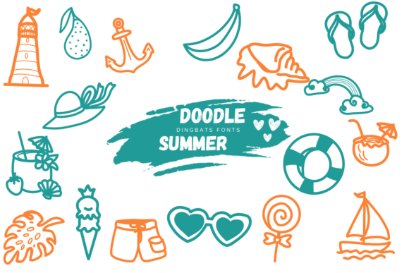 Doodle Summer: A Sketched Dingbats Font for Brand Design