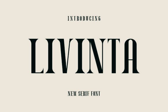 Livinta: A Bold Serif for Creative Projects